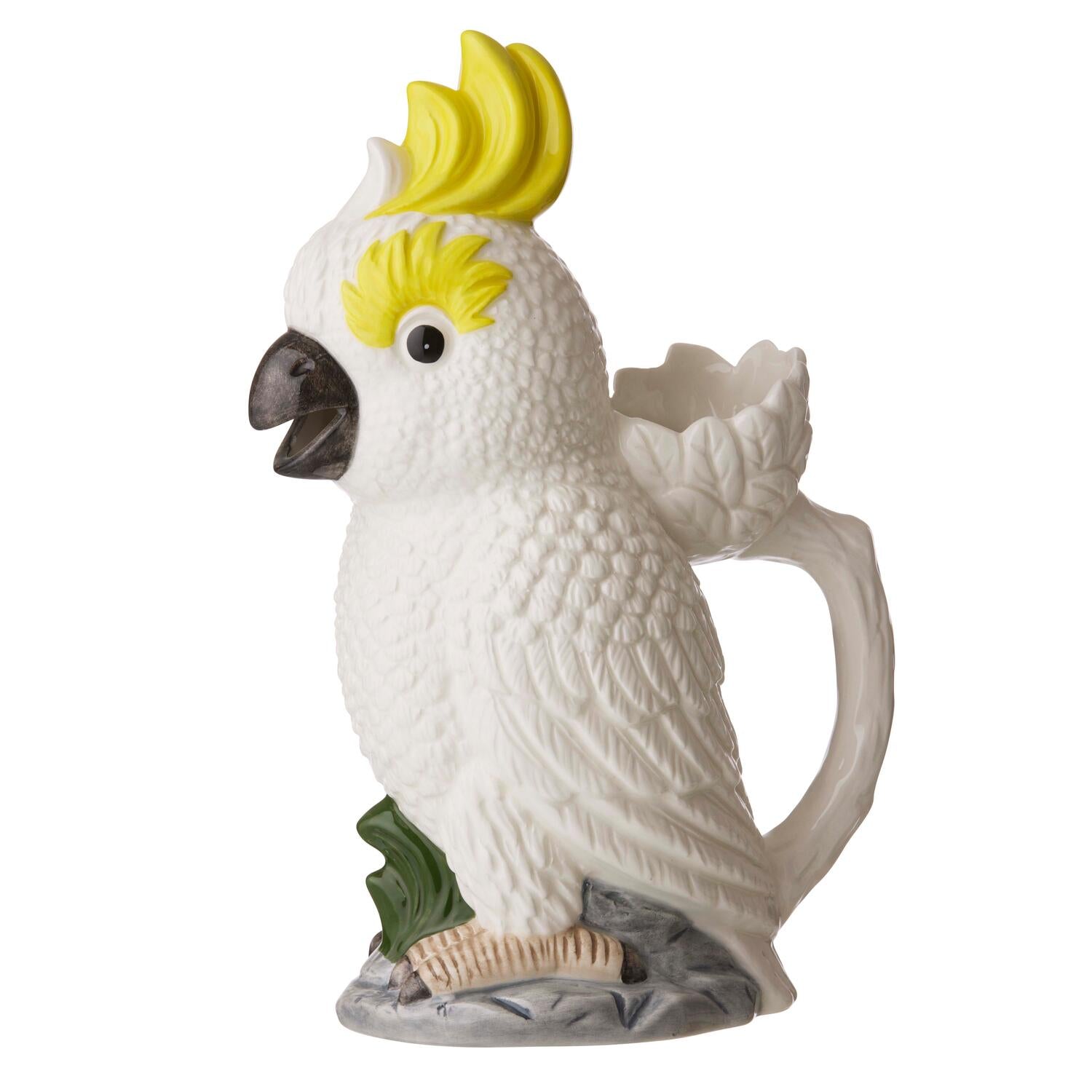 Papegøje kande, hvid - H33,5 cm